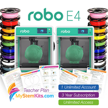 Load image into Gallery viewer, Robo E4 Educational 3D Printer Teacher Bundle