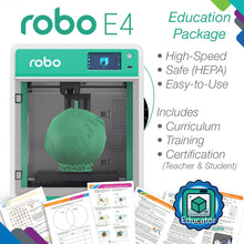 Load image into Gallery viewer, Robo E4 Educational 3D Printer Teacher Bundle