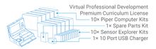 Load image into Gallery viewer, Piper Computer Classroom Bundle (10 Piper Computer Kit V4B, 10 Sensor Explorer, 10 Port Charger, Spare Parts  Kit, 1 Hour Virtual PD, Curriculum)
