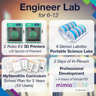 Engineer STEM Lab for Middle/High: 3D Printers, Labdisc Sensors, Curriculum, and PD