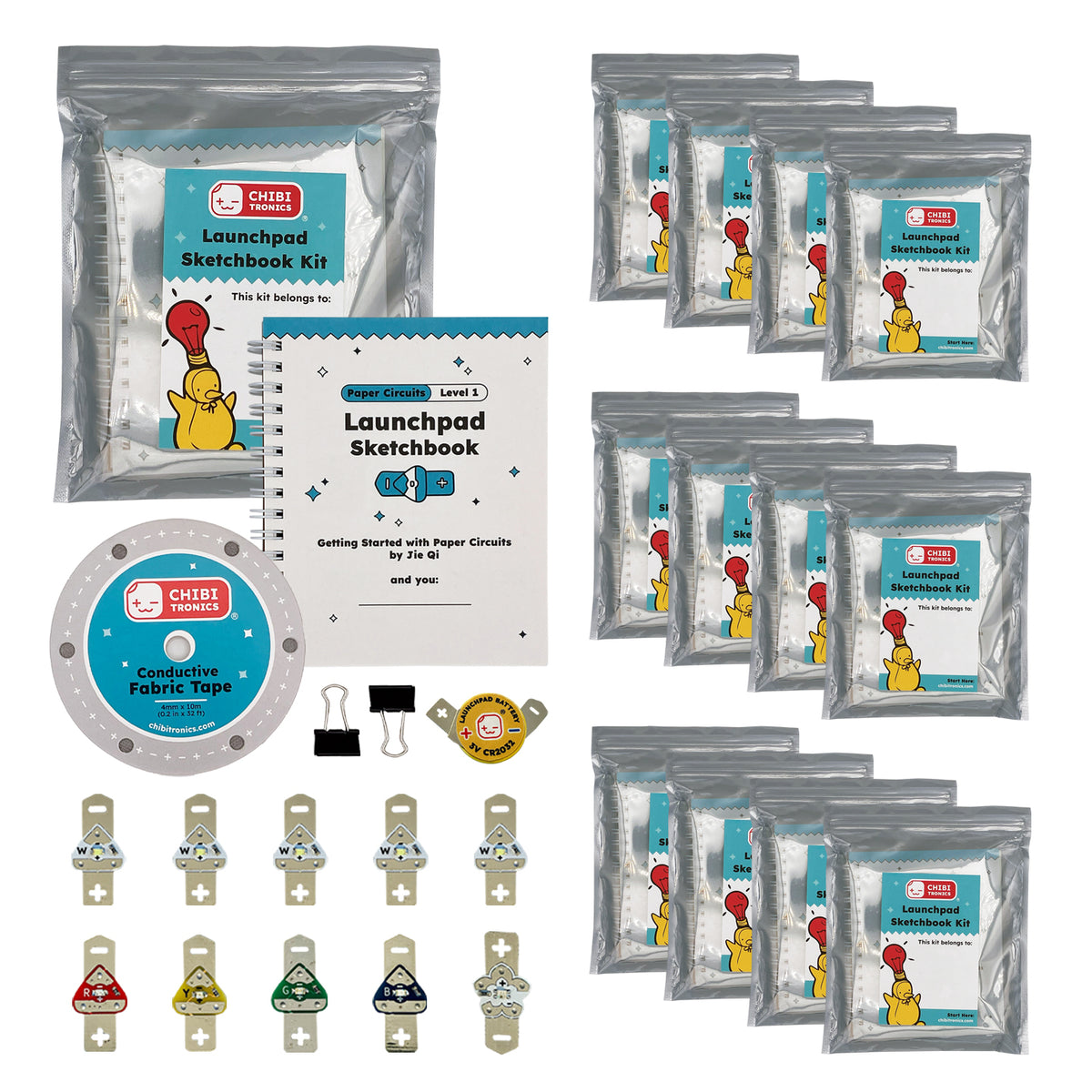 Launchpad Sketchbook Kit Workshop Set - 12 students Paper Circuits ...