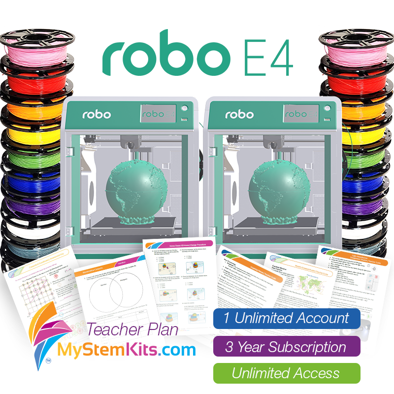 Robo E4 and MyStemKits Teacher Plan Bundle with Material