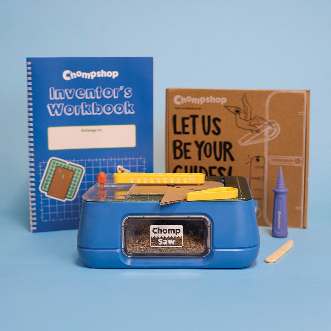 Maker Bundle (ChompSaw, Table Accessories, Inventor's Workbook, Hole Punch & Scoring Tool)