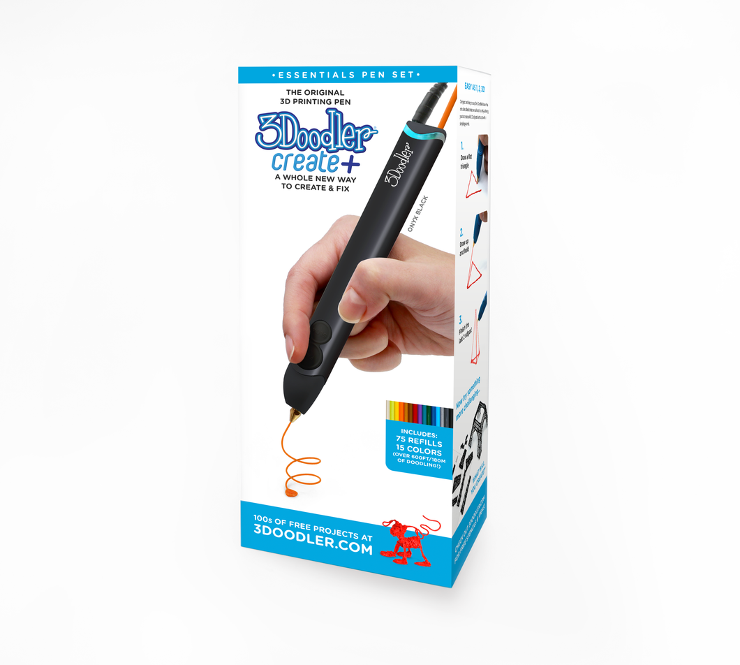3Doodler Create+ Essential 3D Pen Set - (1 x Create+ 3D Pen) Ages 14+ —  Robotix Education