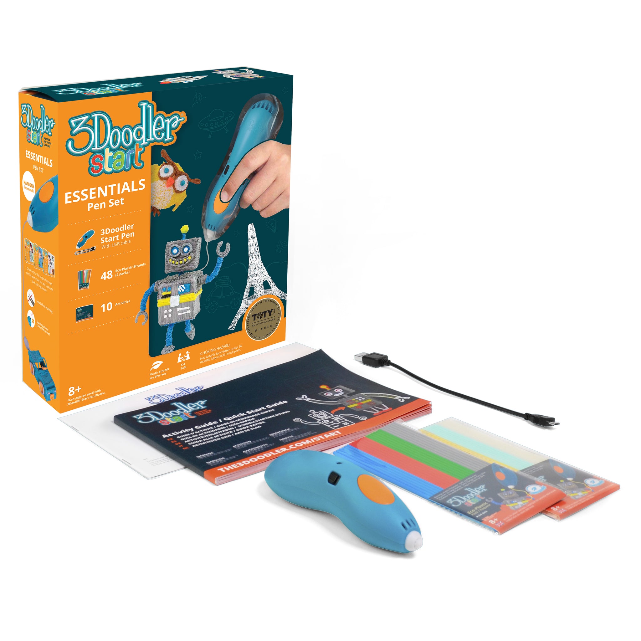 その他 3Doodler start + Essentials Pen Set 3Doodler Start+ Essentials 3D Printing Pen Set- (Ages 6 -13