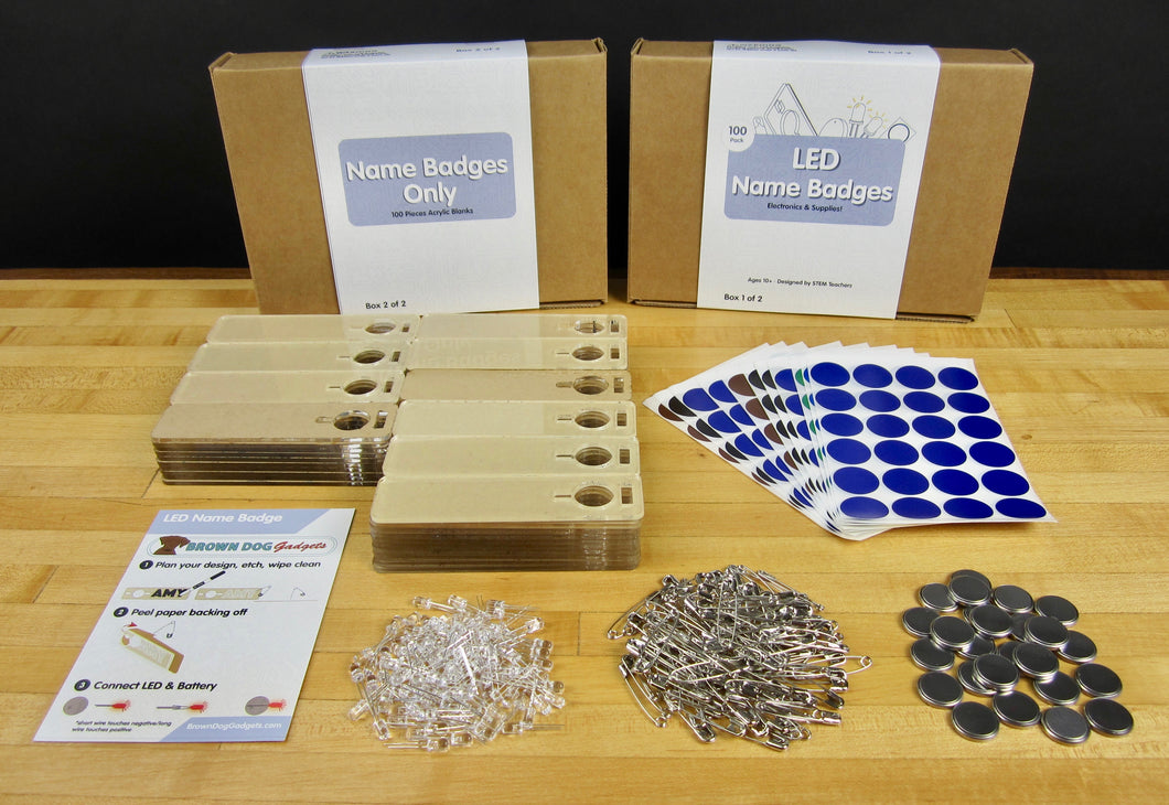 LED Name Badge Kit (100 Pack)